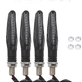 4 indicatori di direzione a LED per moto, luci diurne anteriori e posteriori, 12 V, ambra