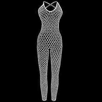 Sexy Vrouwelijke Visnet Panty's Body Suit Kousen Sling Cupless Kruisloze Teddyberen Bodysuits Bodystockings Vrouwen Lingerie-aa