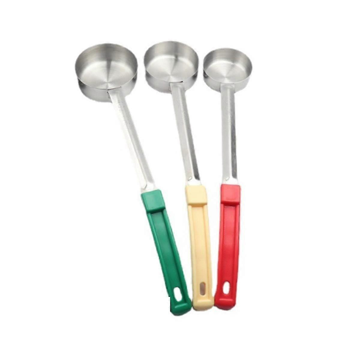 Stainless Steel Portion Control Solid Serving Spoon 3-piece Combo Set 2oz, 3oz, 4oz