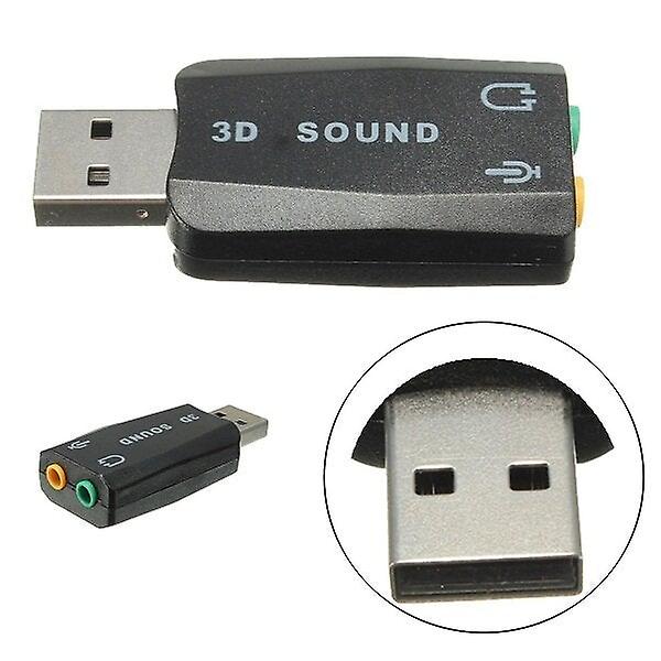 External Usb 2.0 For 3d Virtual Audio Sound Card Adapter Converter 5.1ch