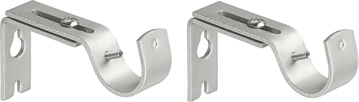 Basics Adjustable Curtain Rod Wall Bracket, 2 Pack, Nickel
