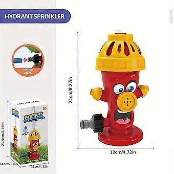 Fire Hydrant Sprinkler with Cartoon Face, Rotating Water Jet for Outdoor Garden Play, Hose-Connected Automatic Spray Toy