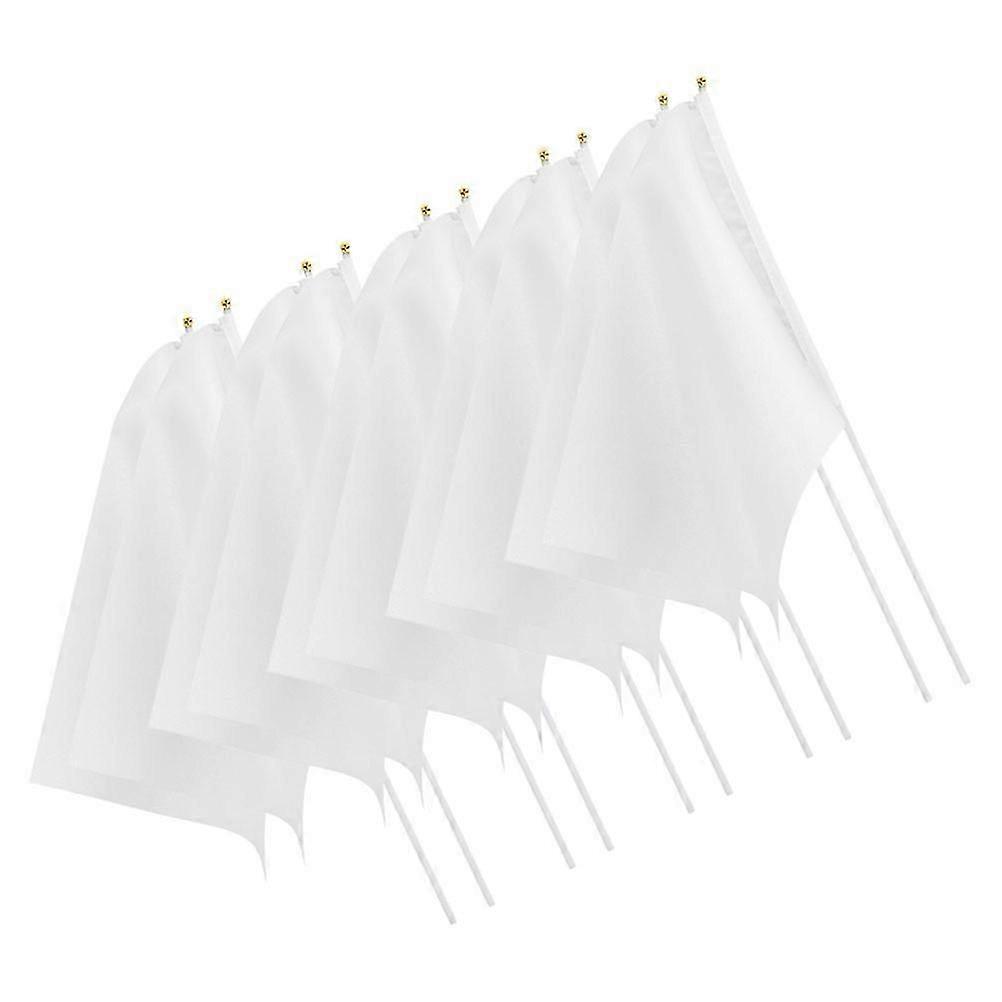 Flags Hand Held Handheld Flag Drivers Ergonomic Design Polyester Plastic PP Support Display 10Pcs