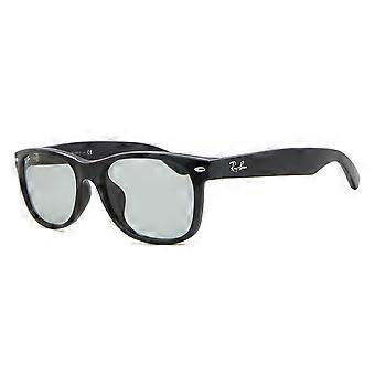 Ray-Ban RB2132F New Wayfarer Asian Fit 601/52 Volledig Rand Glanzend Zwart Unisex Wayfarer Zonnebril UV1 Origineel