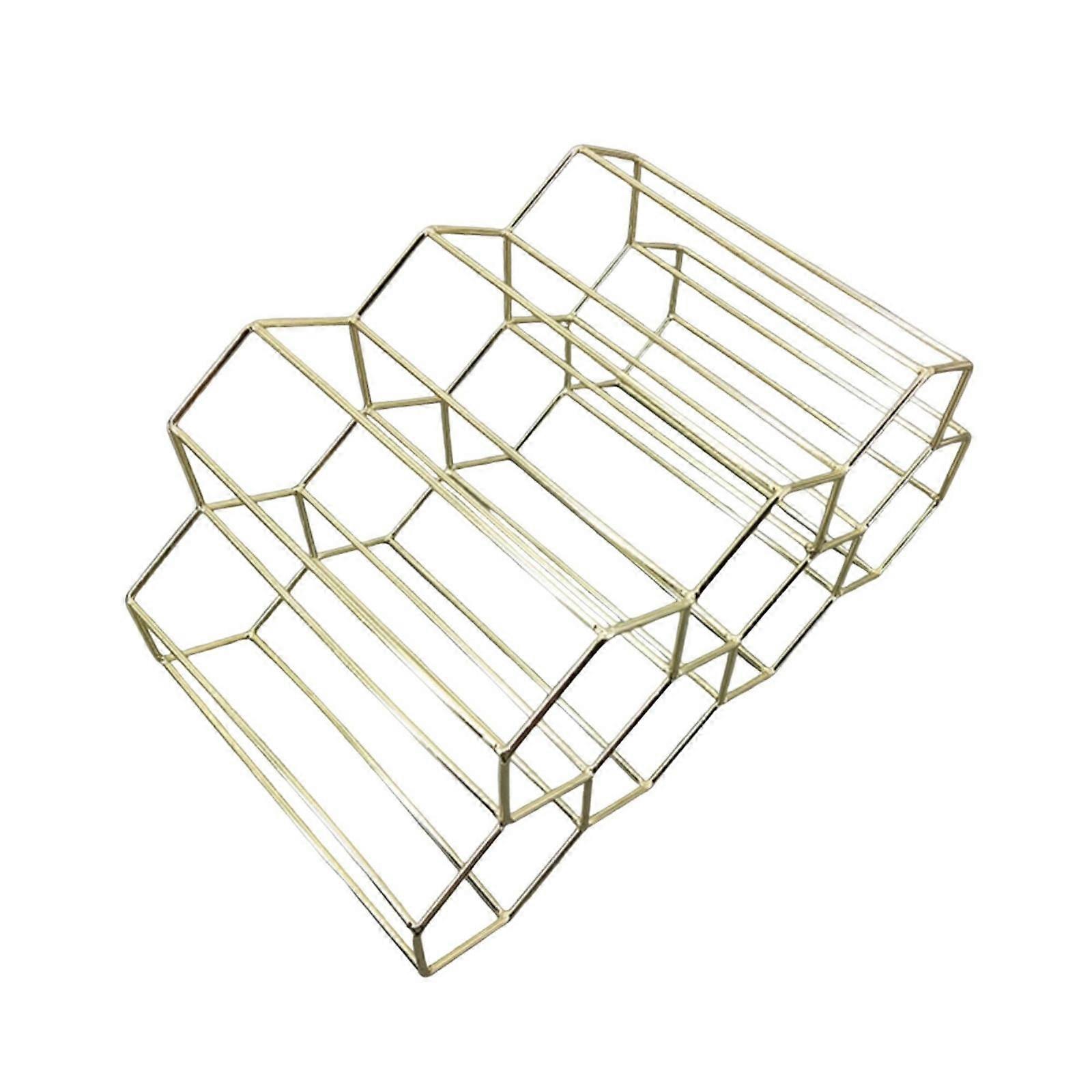 Hexagonal Beverage Rack Modern Beverage Rack with Geometric Design Decorative