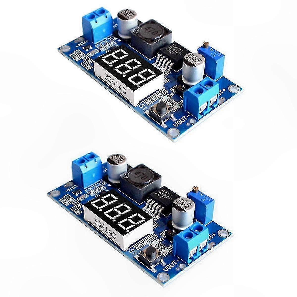 DC-DC Adjustable Step-Up Boost Converter Module 4.5V-32V to 5V-35V 2 Pack