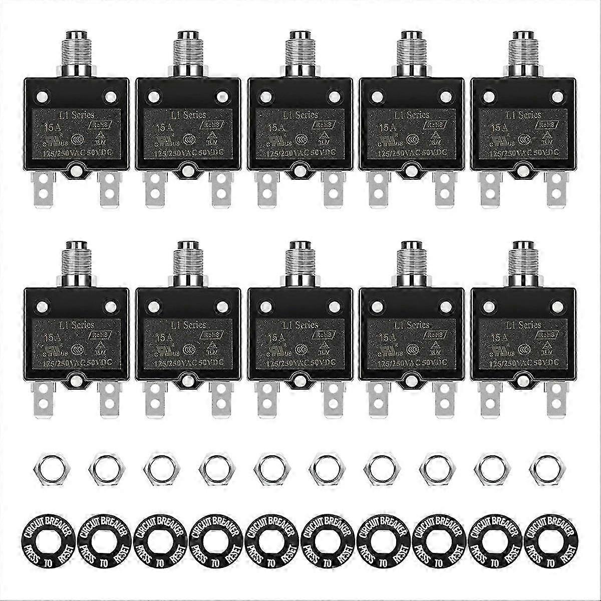 15 Amp Breaker Electric Button Breaker
