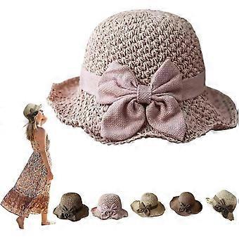 RUIYUE 2026 Straw Hat with Retro Bow Foldable & Breathable for Summer Elegant Woven Straw Sun Hat with Bow French Sun Hat for Women