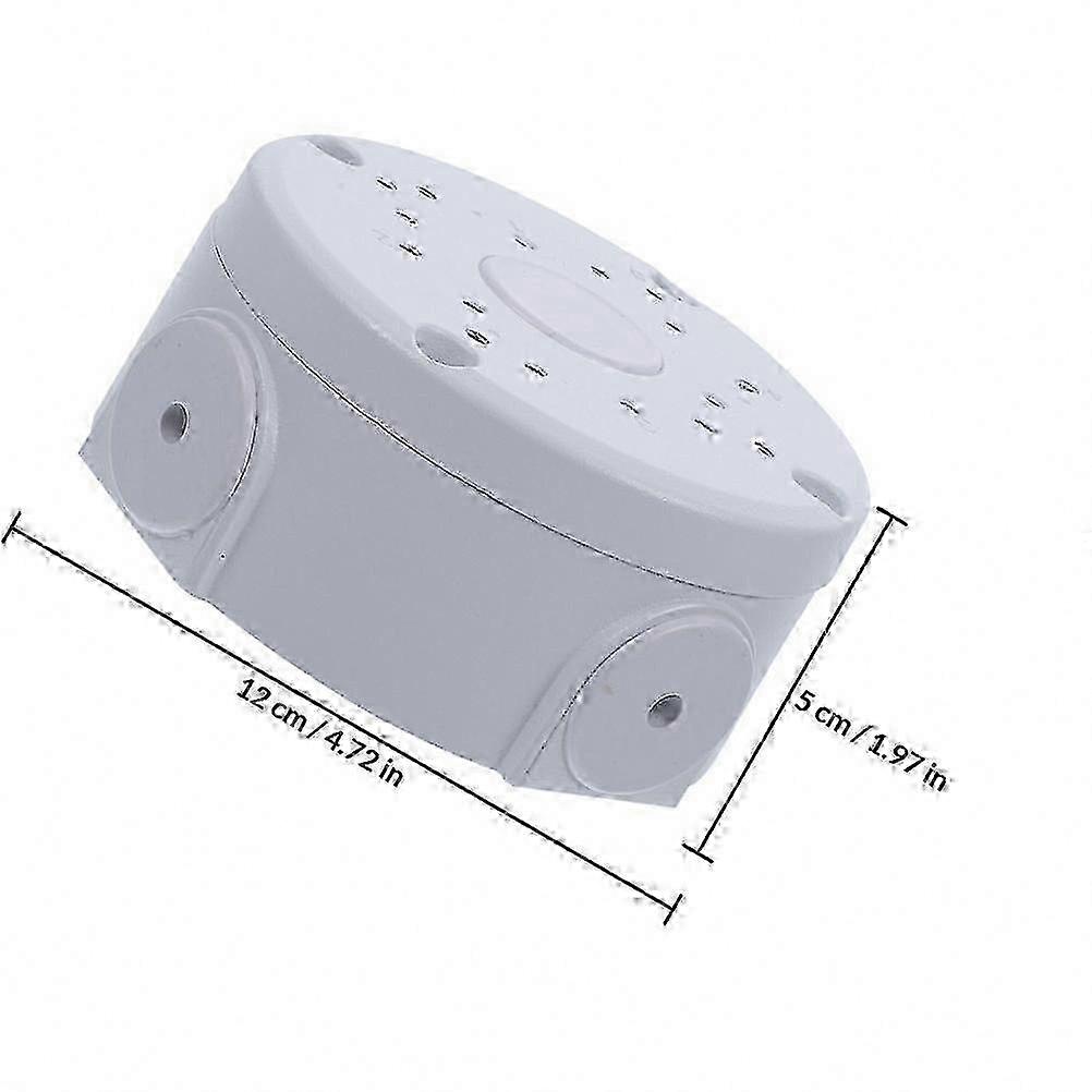 Security Camera Junction Box, White Aluminum Housing for Structured Cable Organization