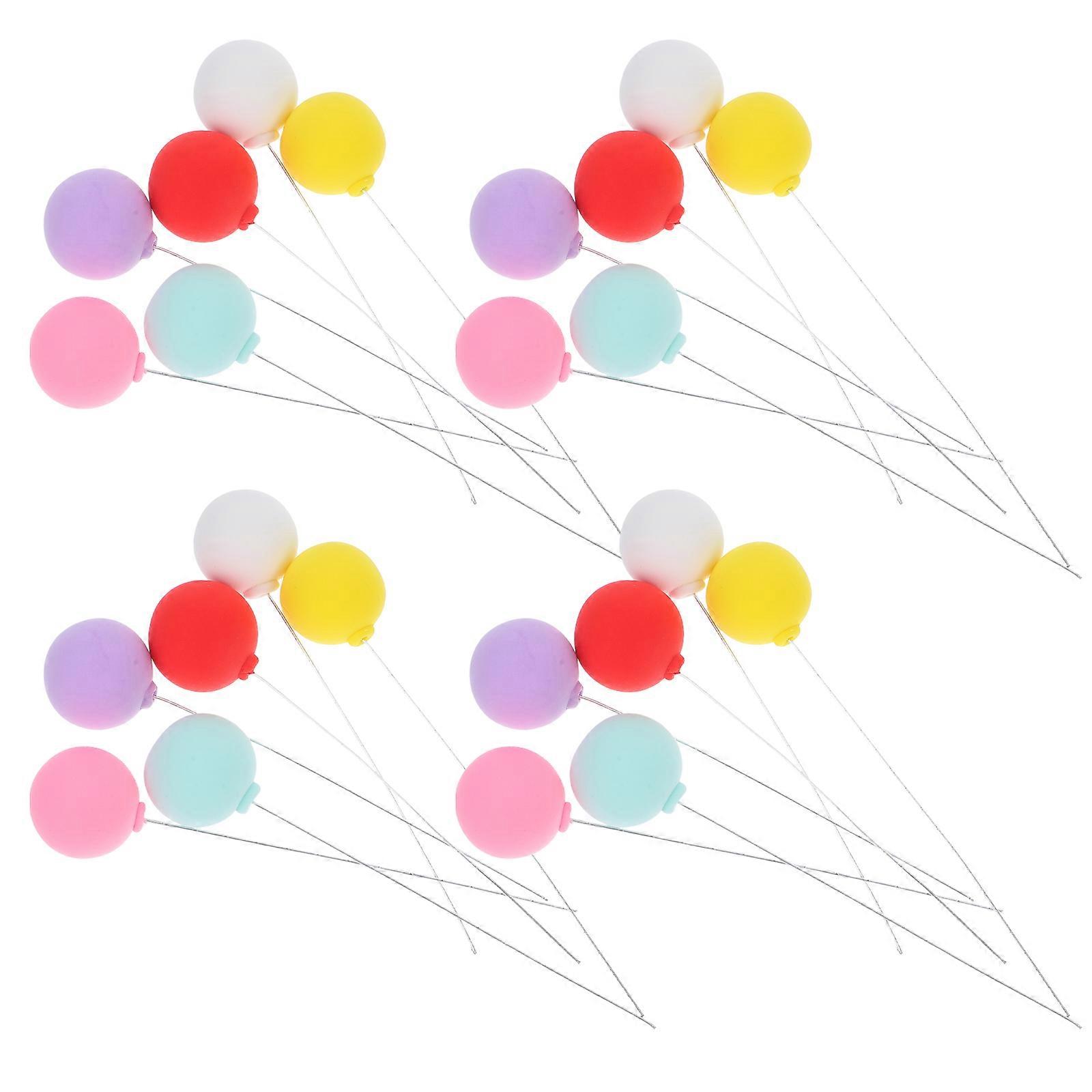 Colored Cake Balloon Picks for Decor 30Pcs Balloons Modeling Decorations