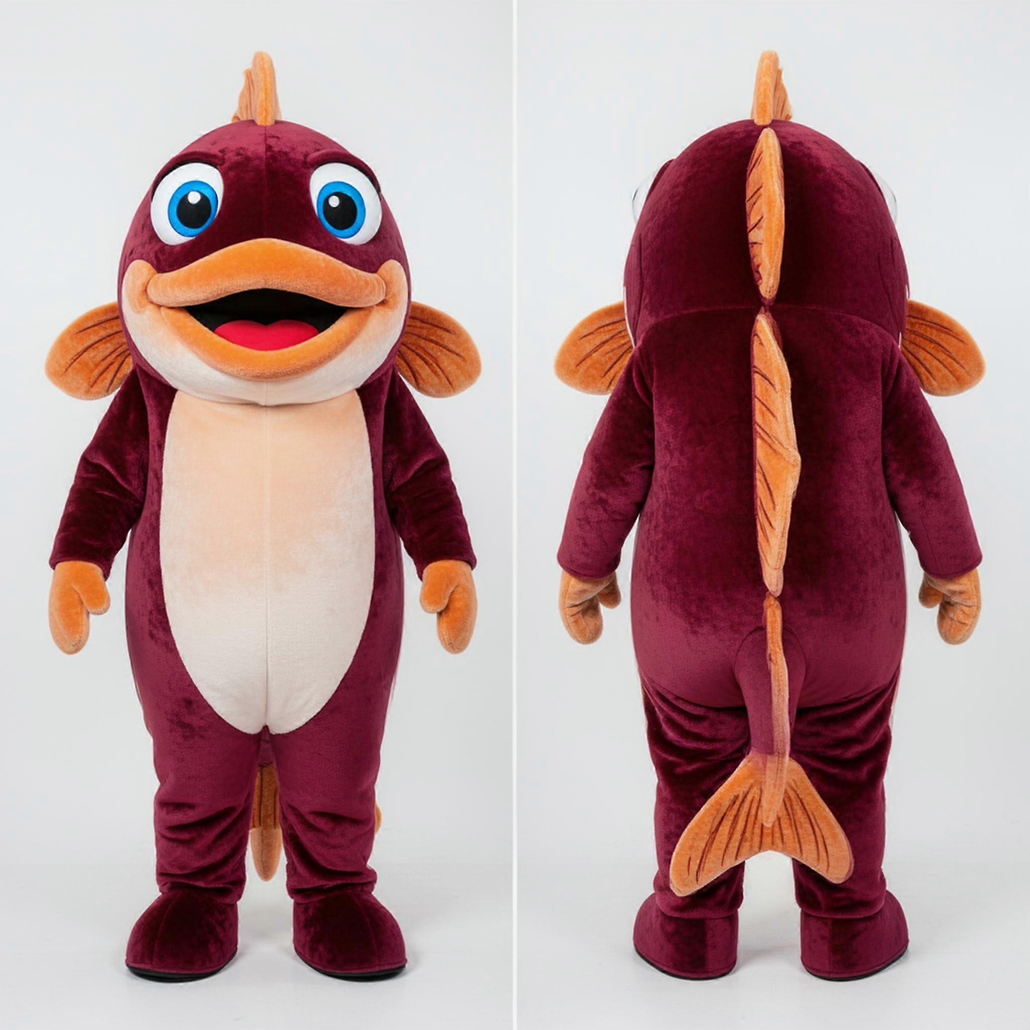 MASTICOT Maroon Velvety Cod Mascot