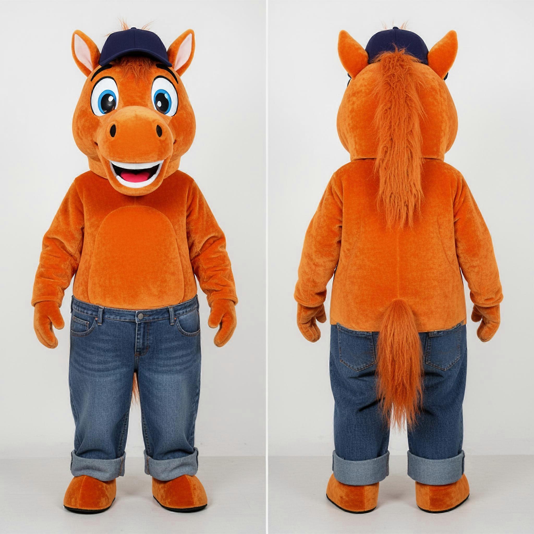 MASTICOT Rust Orange Wide Eyed Horse Mascot