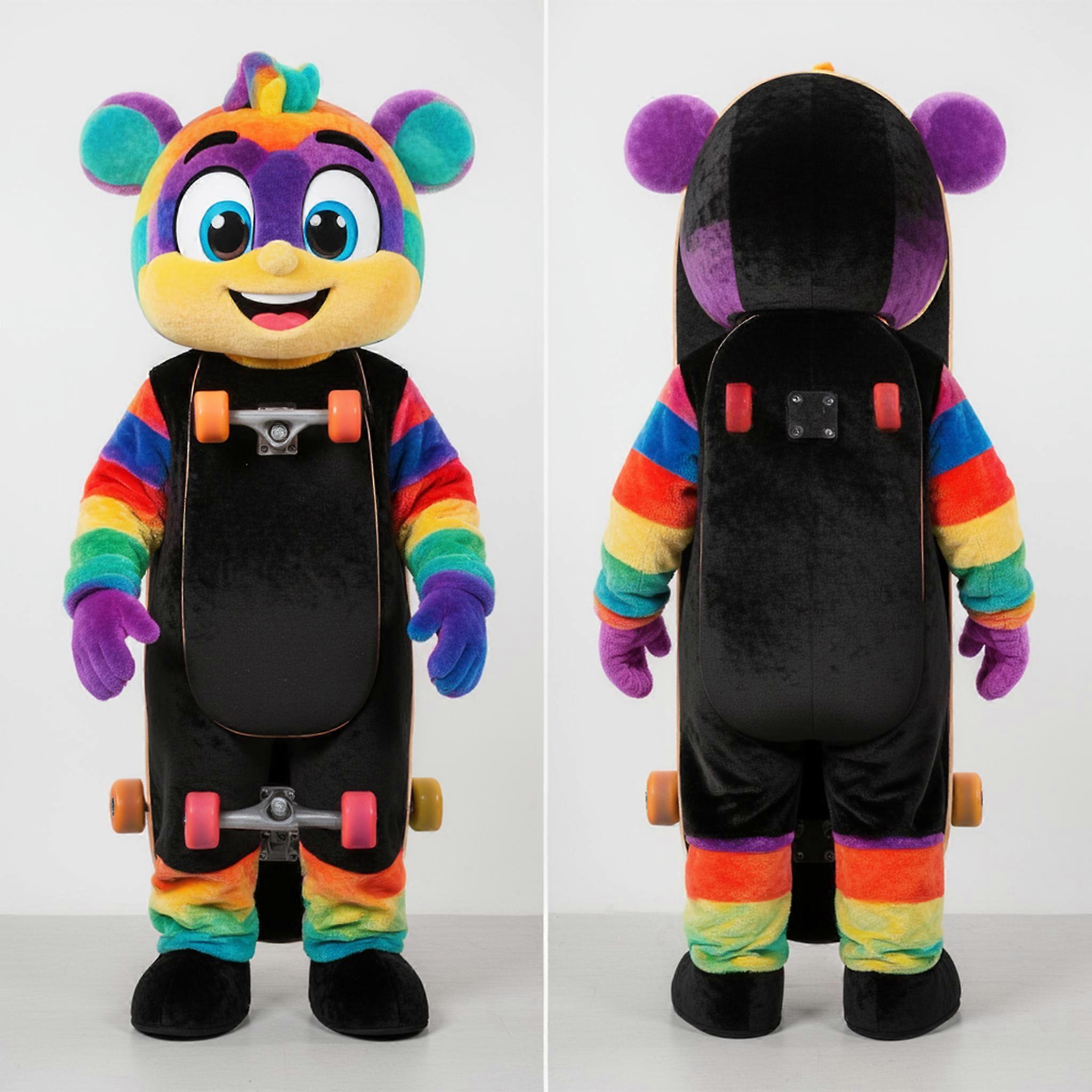MASTICOT Vibrant Black Skateboard Mascot