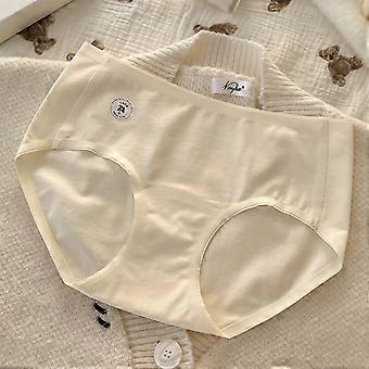 Womens Seamless Mid Waist Pure Cotton Extended Crotch Yoga Underwear