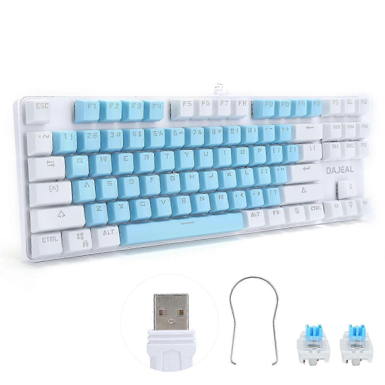 87 Keys Computer Keyboard Mixed Light Mechanical Computer Peripherals compatible with Desktop Laptop K100Style 1