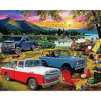 Jigsaw Puzzle Family Day At The Lake Ford HAA765
