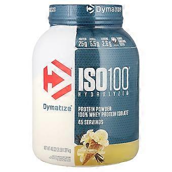 Dymatize, ISO100® Hidrolizado, Aislado de Proteína de Suero 100%, Vainilla Gourmet, 3 lb (1,37 kg)