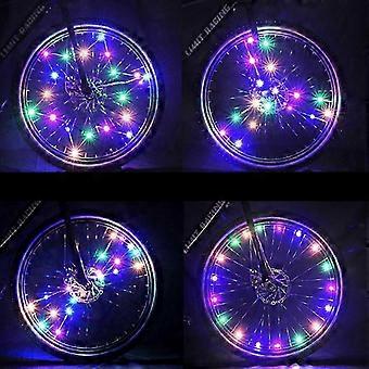 LED-Fahrrad-Radlichter - 7 Farben Wasserdichte Reifen-Sicherheitslichter für Nachtfahrten