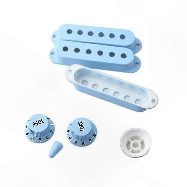 Guitar Pickup Covers Knobs Switch Tip Set for Strat Style Replacement Accessory Kit Light Tone