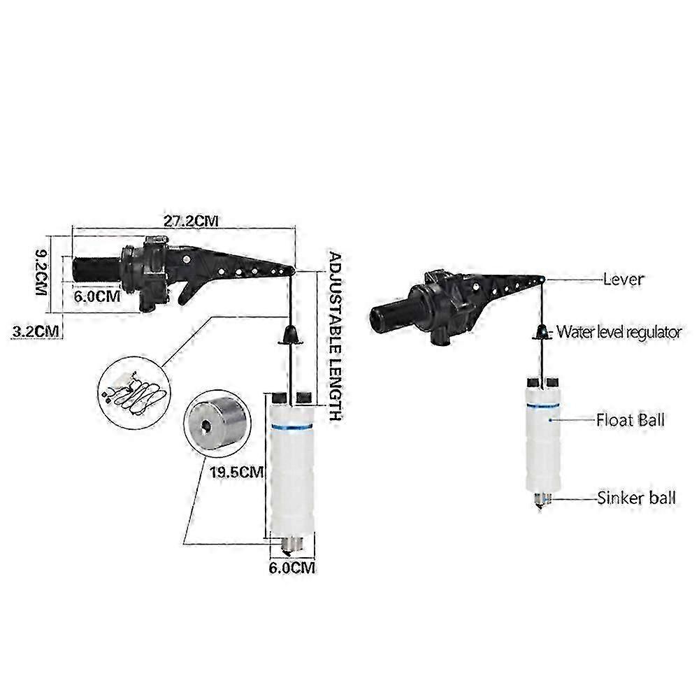 Automatic water discharge valve for tower with adjustable float