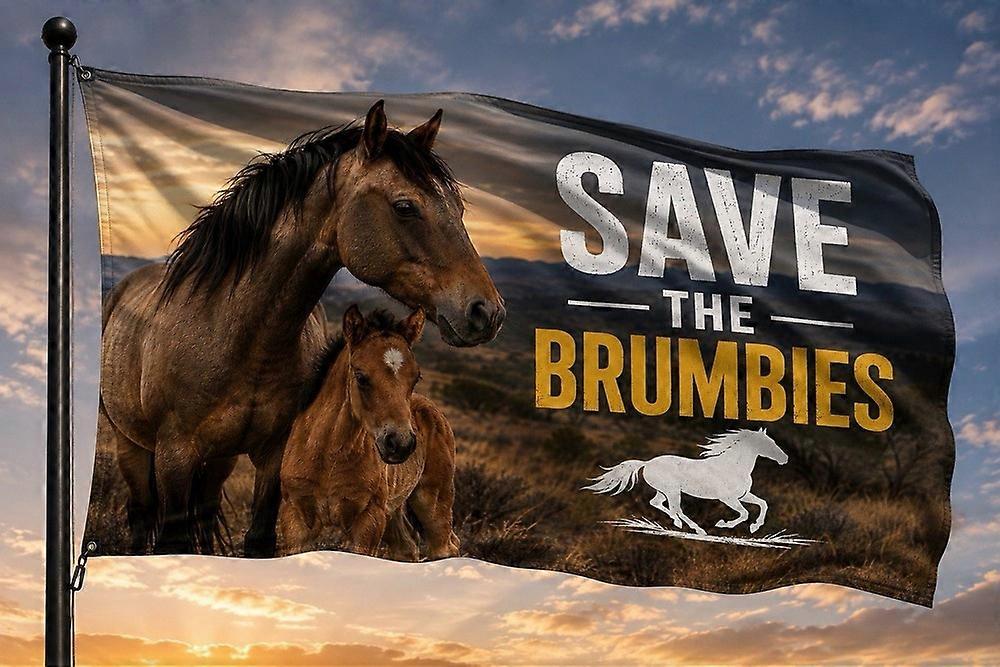 Save The Brumbies  Flag CYQS082