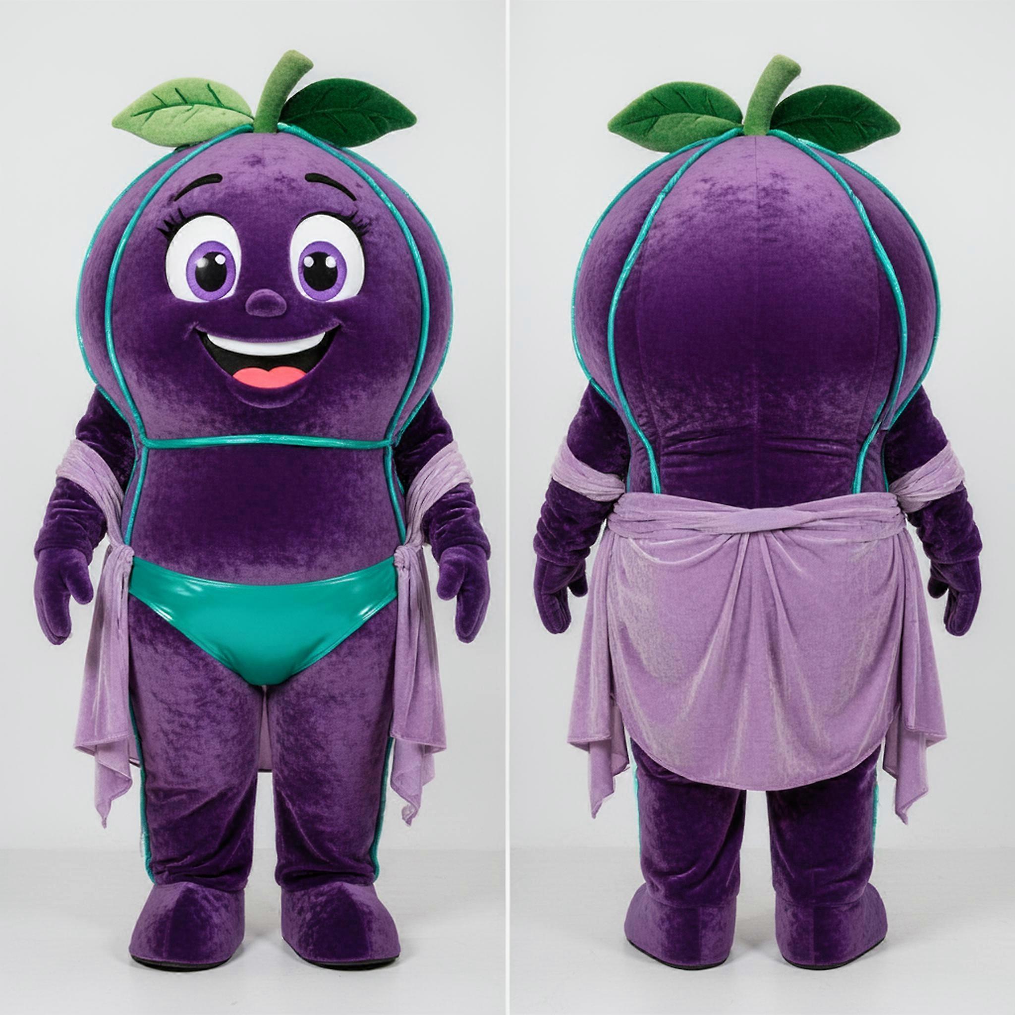 MASTICOT Violet Plush Rounded Grapefruit Mascot