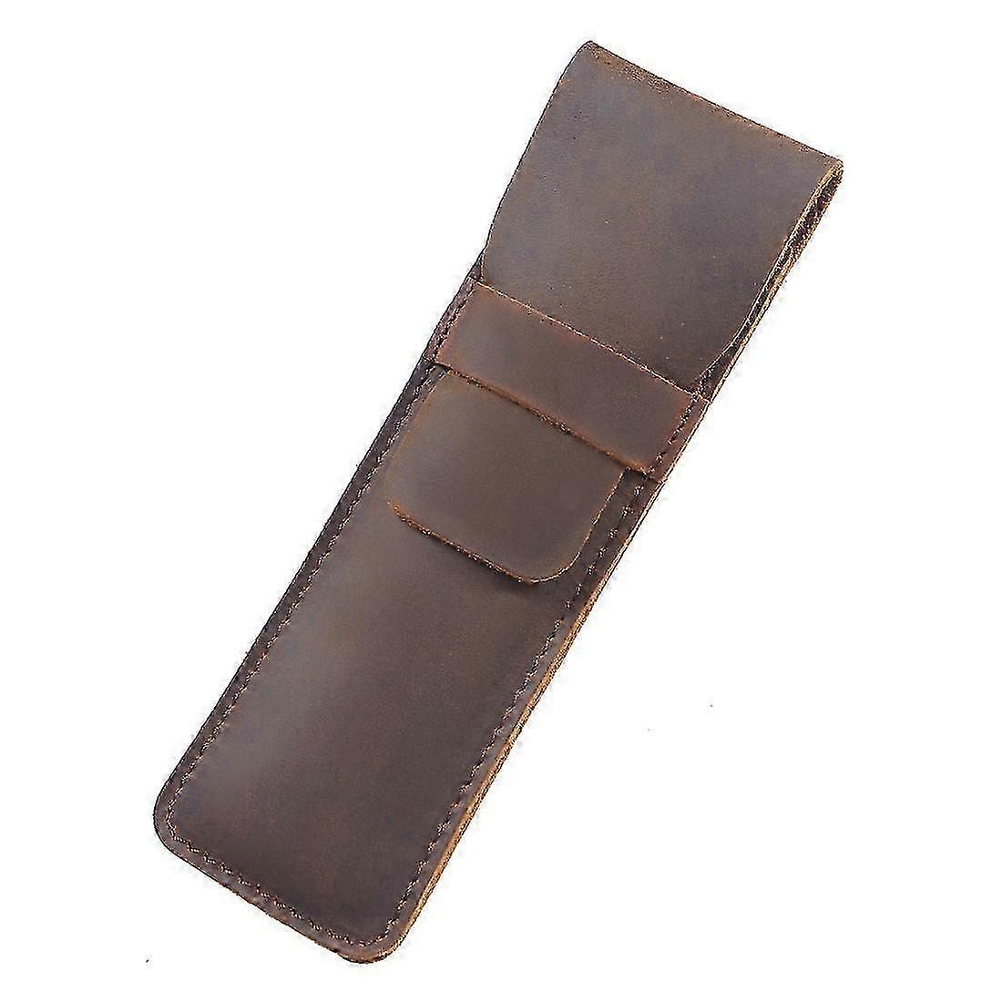 Handmade Crazy Horse Leather Pen Case