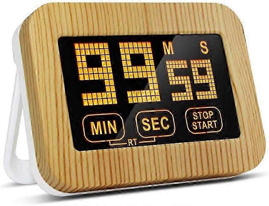 Wood Finish Touchscreen Timer With Alarm