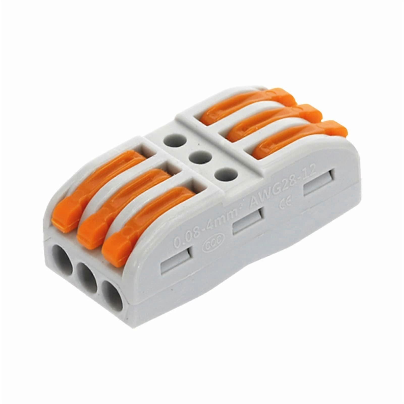 Lever Wire Connector 32A 400V Quick Electrical Wire Connection for Solid and Stranded Wires 10 Pack