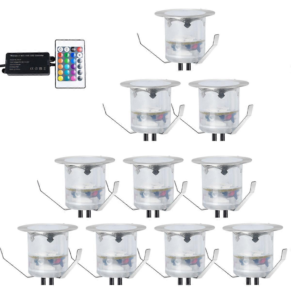 Recessed LED Deck Light, IP67 Waterproof, 3-Colour Changing