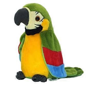 Talking Parrot Toy with Voice Repeat Function, Electronic Interactive Bird Gift for Kids, Bright Green