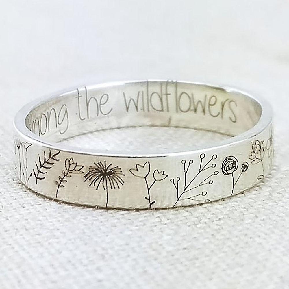 Vintage Simplicity Bague florale sculptée