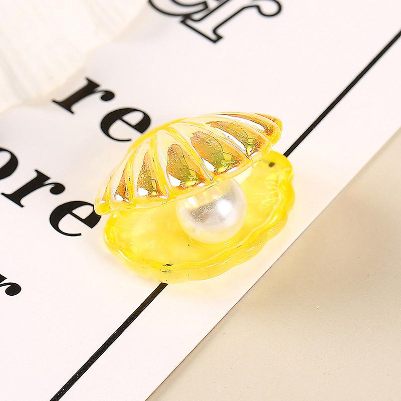 10pcs Kawaii Cute Color Plated Pearl Shells Mermaid Shells 3d Resin Decoration