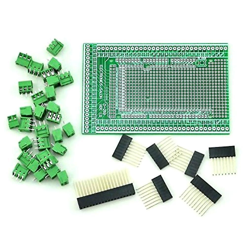 Pcb Prototype Screw Terminal Block Shield Board Diy Kit For Arduino Mega-2560 Q