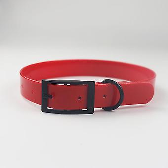 Waterproof Dog Collar With Strong Coated Nylon Mesh, With A Black Hardware Odor, Easy To Care For, Suitable For All Dogs(Red Large Size)