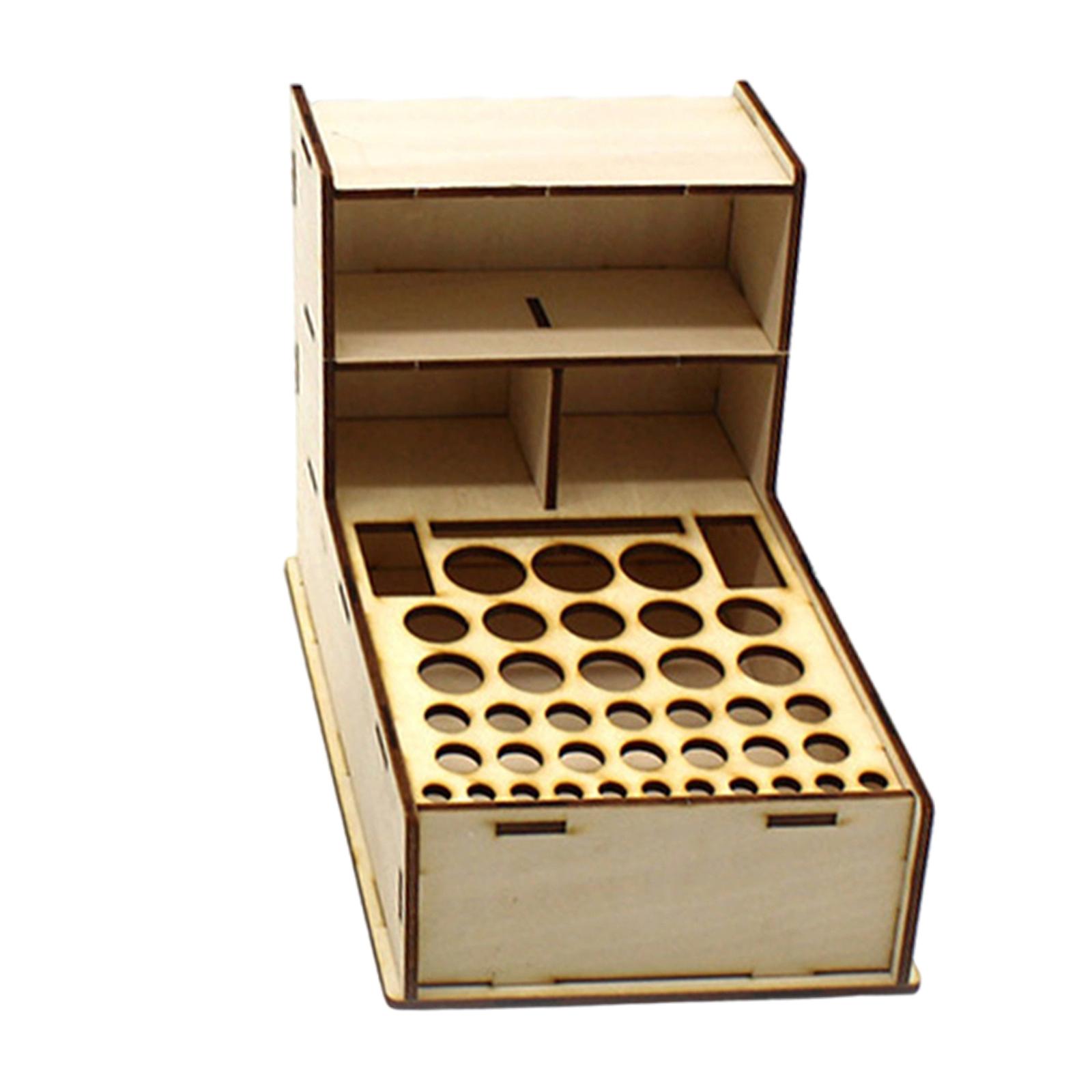 Paint Brush Holder Stand Cabinet for Modeling Tool Miniature Paint Set E