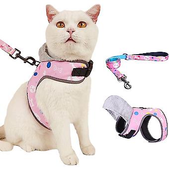 Cat Harness And Leash Set For Walking Escape Proof, Cat Hoodie Sweaters Adjustable Cat And Small Dog Harnessl