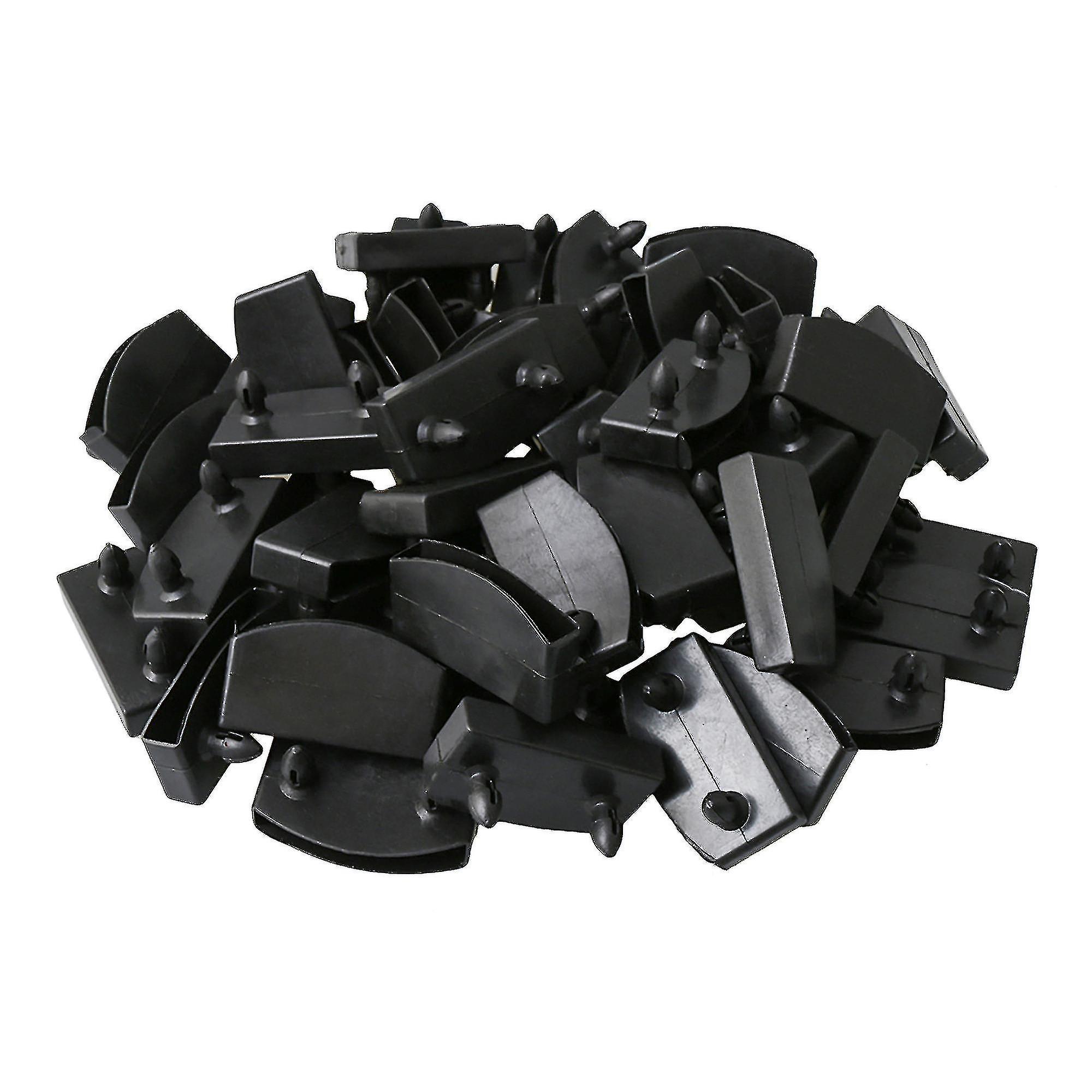 50pcs Bed Slat Plastic End Caps Holders 55mm Negro - -ayane
