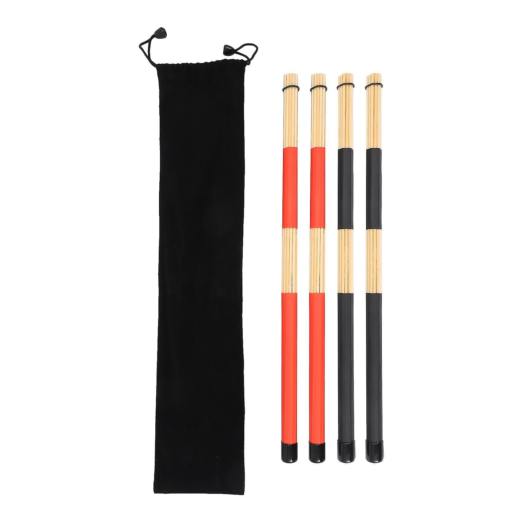 2 Pairs Drum Sticks Brushes Jazz Drumsticks Practical Drumsticks For Skilled Drummers To Create New Sound Of Drum