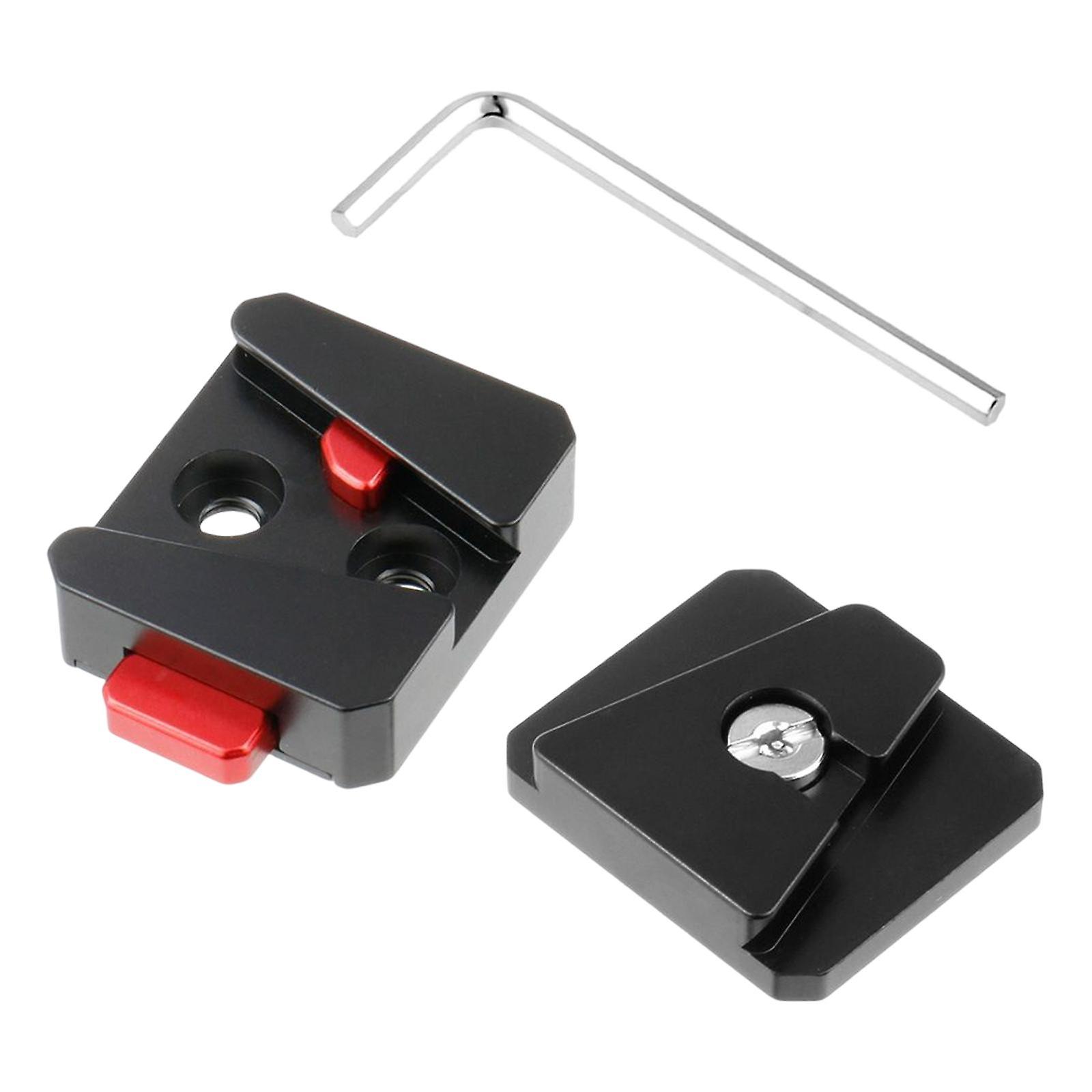 V Mount Quick Release Plate Portable with 1/4 inch Threaded Holes for Camera