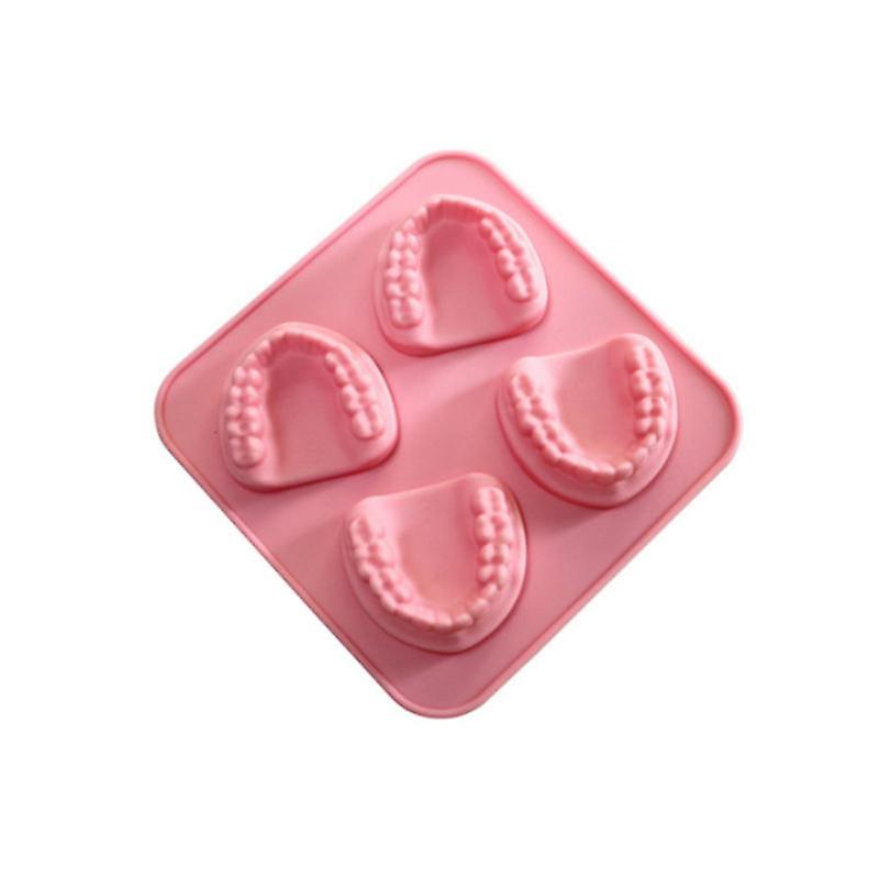 Ice Cube Tray BPA Free Refrigerator safe Denture Shaped Funny Jelly Form Maker for Kitchen