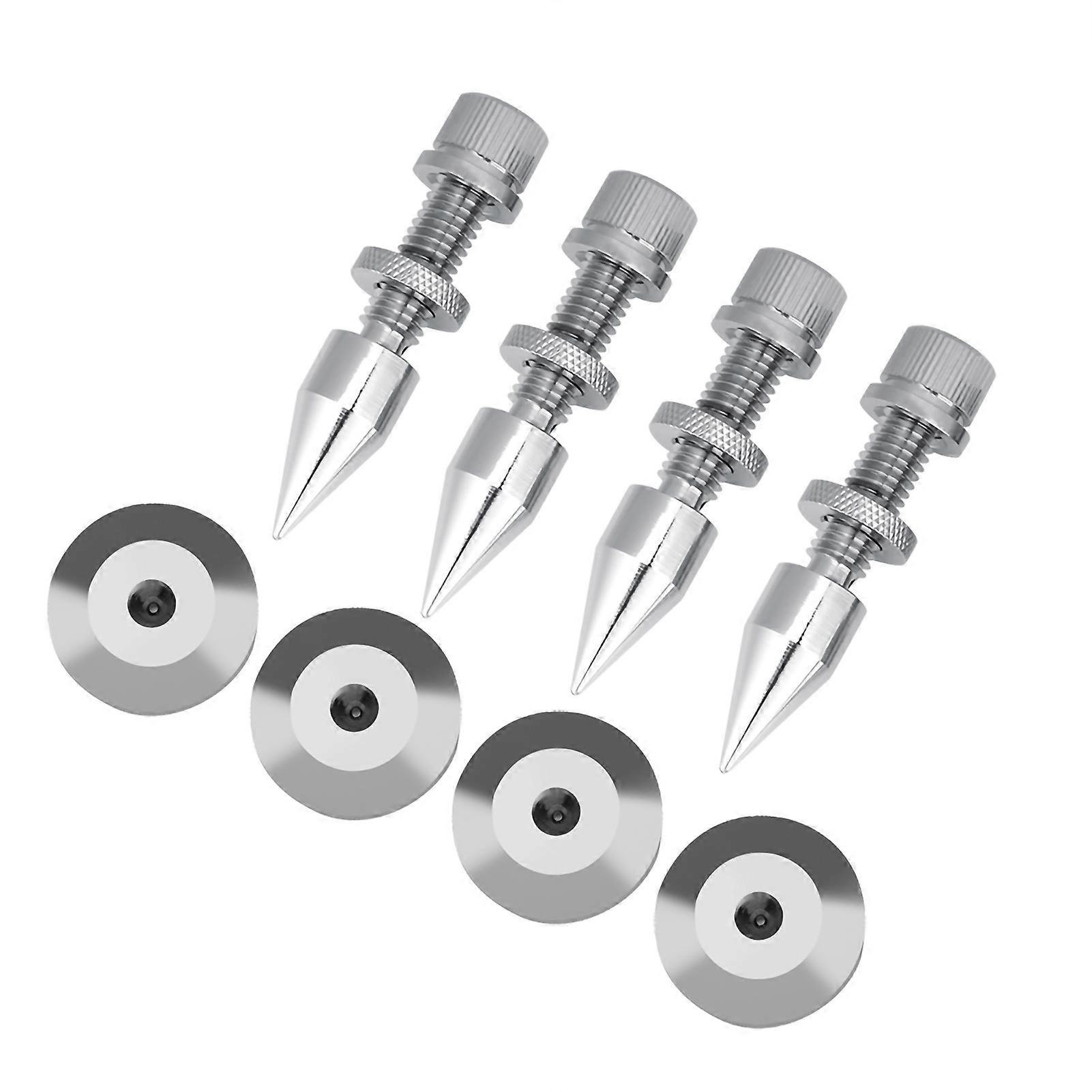4 Pcs Speaker Spike Isolation Stands HiFi Shockproof Cone Feet Pads for Audio Equipment Vibration Dampening