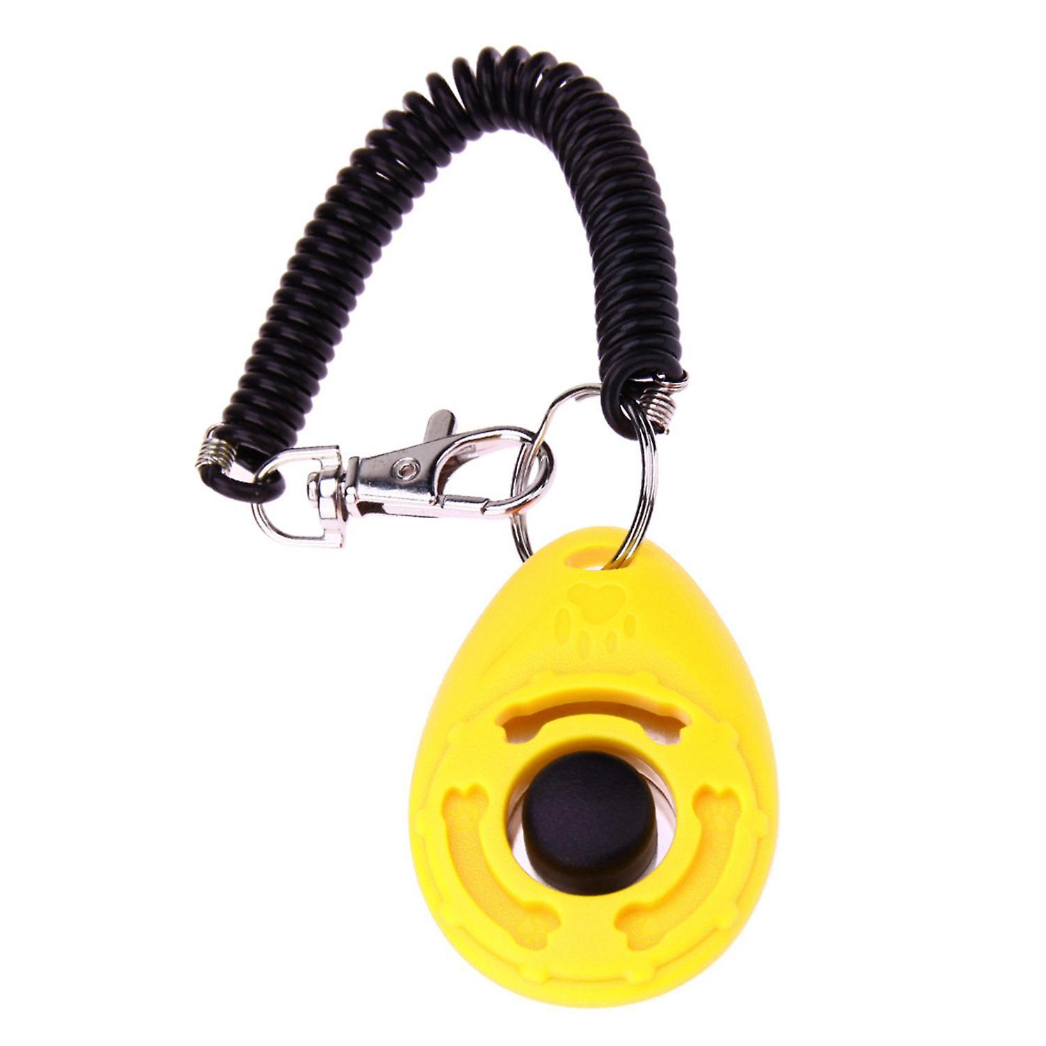 ZHOUBA Pet Trainer Oval Shape Elastic ABS Dog Training Clicker for Outdoor