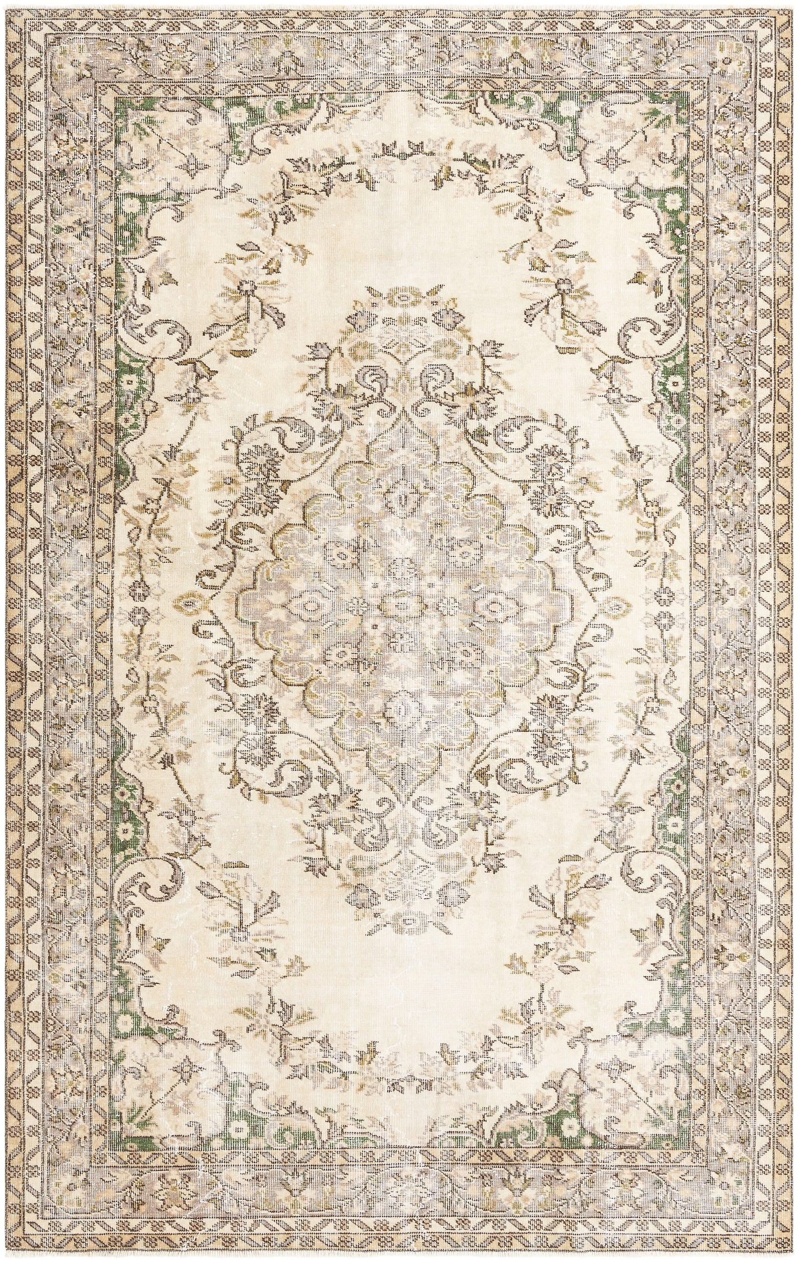 Hadorn Ultra Vintage 178x282 带米色手工火鸡地毯