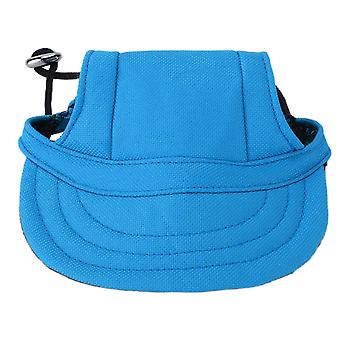 Hund Baseball Mütze Sonnenschutz Bequeme verstellbare Haustier-Sportmütze mit Ohrlöchern für kleine HundeBlue S