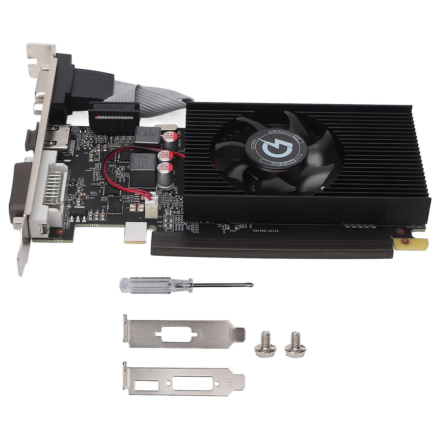 GT710 2GD3 2GB GDDR3 Graphics Card 64bit Support DVI VGA HD Multimedia Interface Plug and Play Game