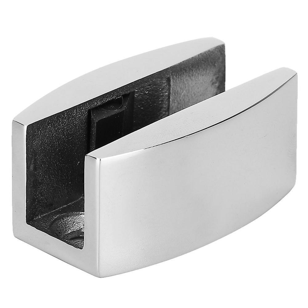 Stainless Steel Door Guide, U-Shaped Pivot Stopper, Bathroom Accessory for Sliding Glass Doors (Glossy)