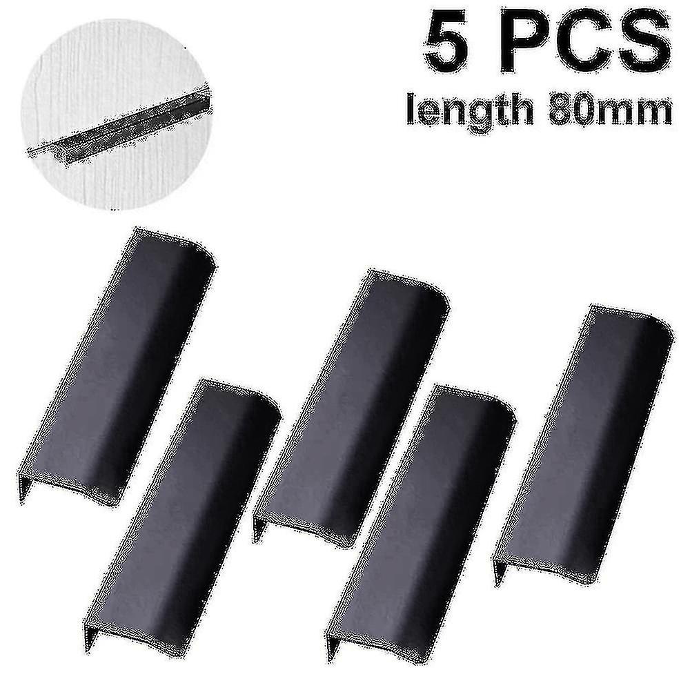 5 Pack Modern Style Finger Edge Pull Furniture Drawerhandles Hidden Cabinet Kitchen Drawer Handles Knobs
