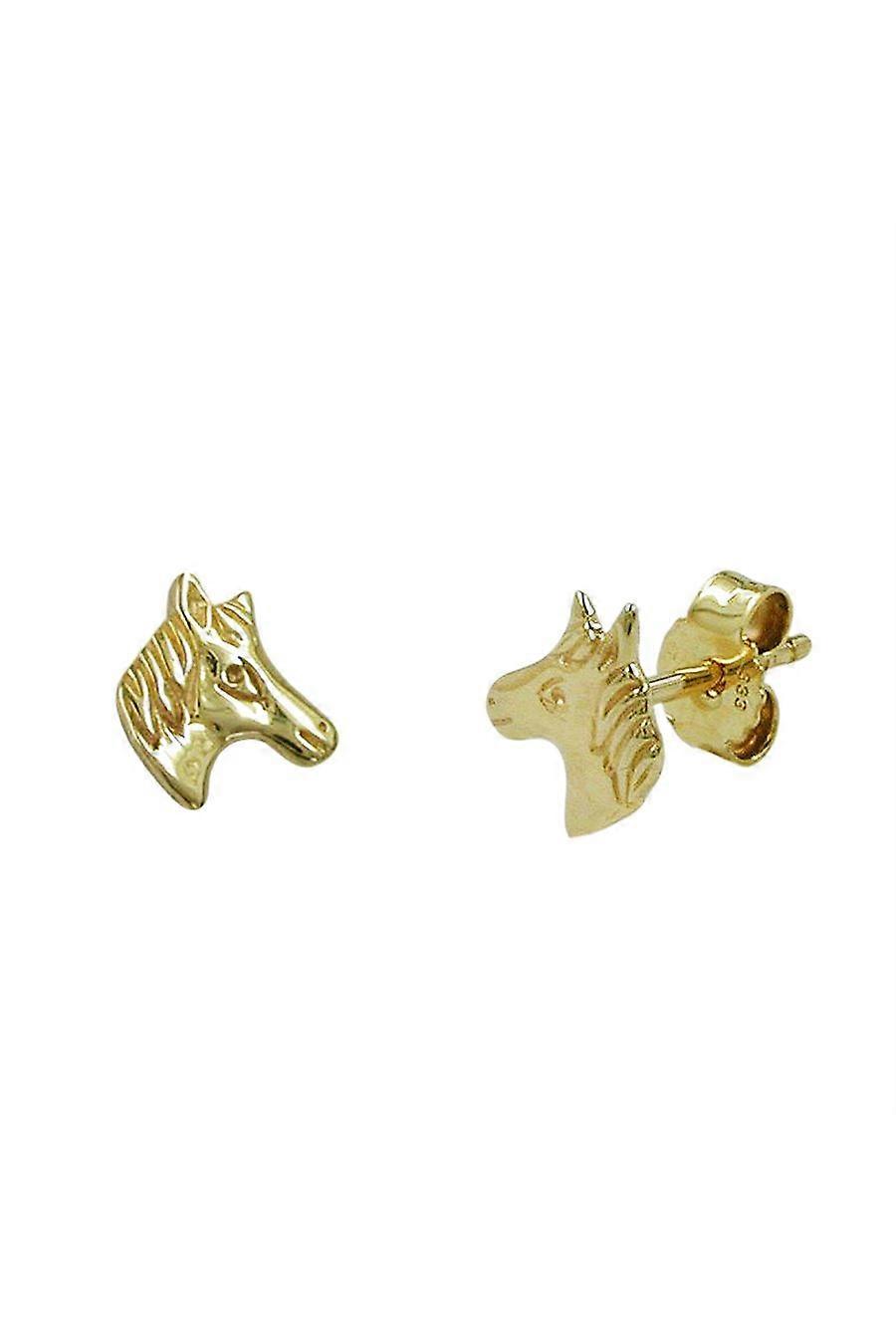 Stud Earrings Horse Head 9k Gold - Gl430161