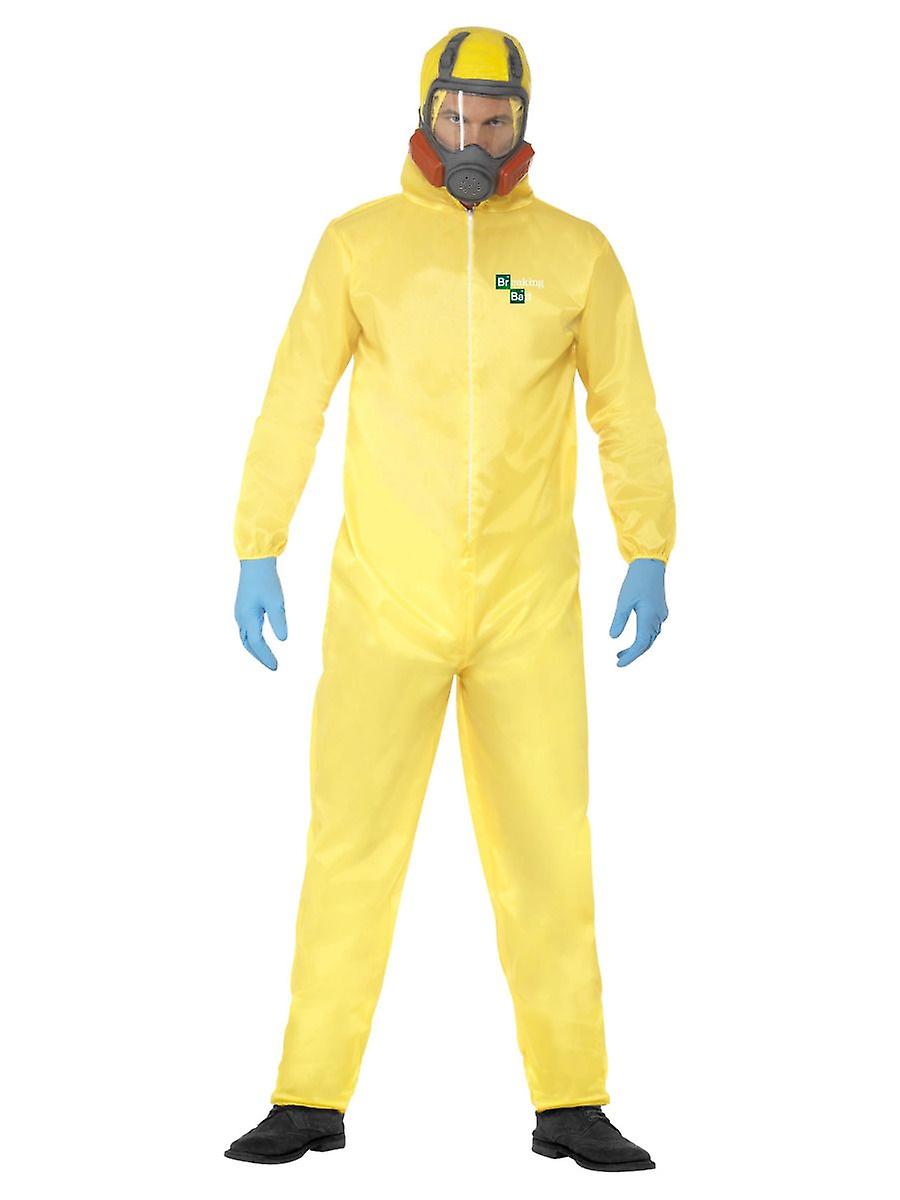Breaking Bad Costume Adult Yellow Hazmat Jumpsuit Mask 20498l